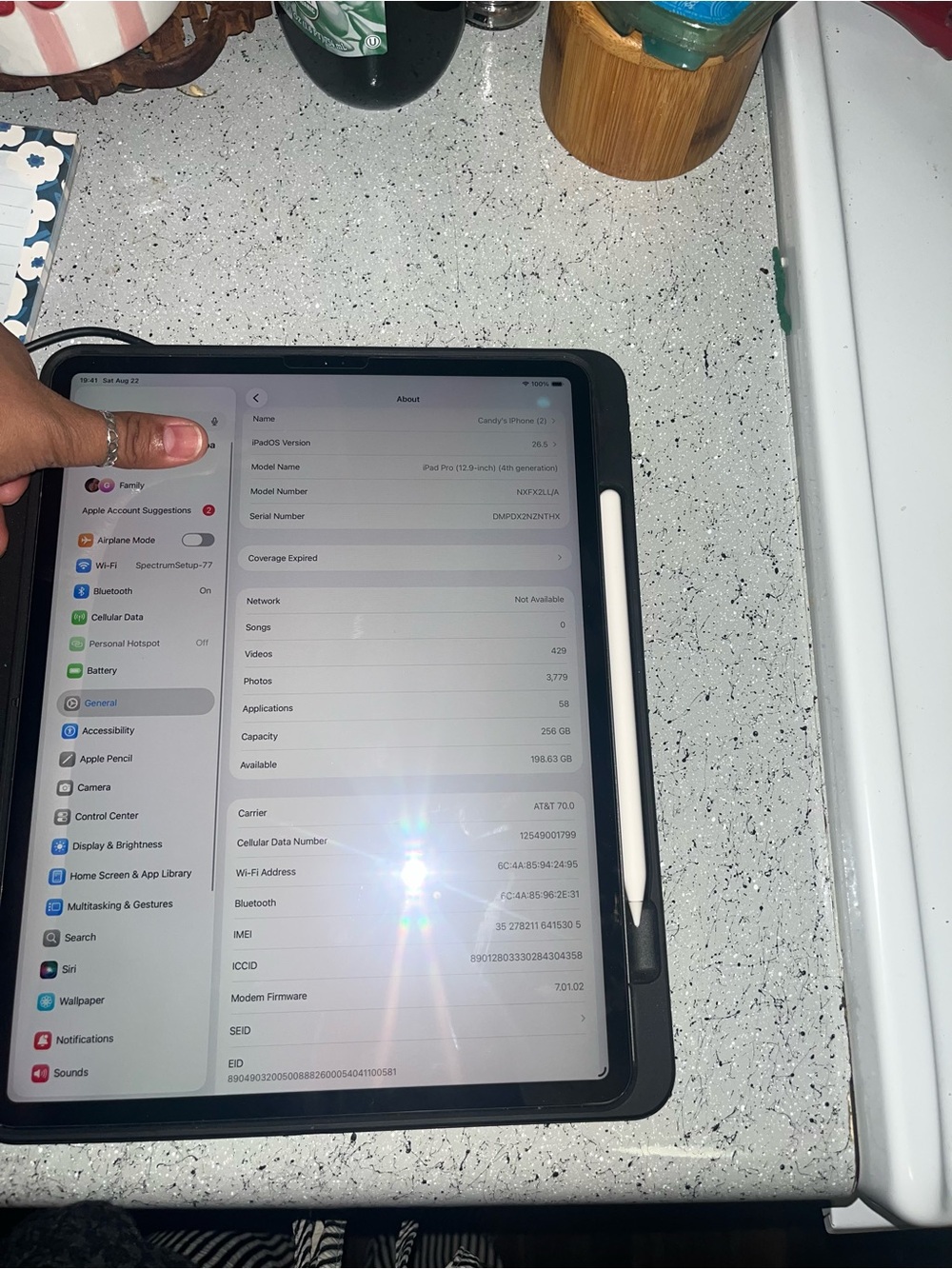 iPad Pro 256GB • Cellular *Apple with case and Pencil included - Picture 4 of 6